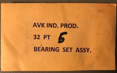 AVK 32PT6  Bulk Pack Quantity 5, M6 Metric thread BEARING SET,Free Shipping!