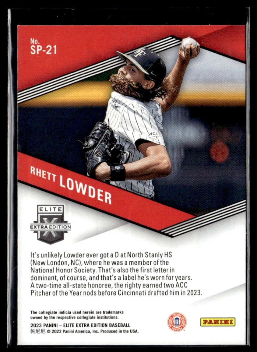 2023 Panini Elite Extra Edition Spellbound Rhett Lowder Cincinnati 