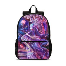 Miku Cartoon Backpack Print Cute Look for Boys Girls School Travel 18.5in