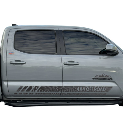 Topography 4x4 Off Road Rocker panel Decals for Toyota Tacoma 2016-2023 ...