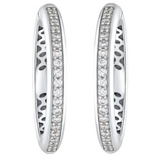 NEW Joop Ohrringe Creolen mit Zirkonia Silber925