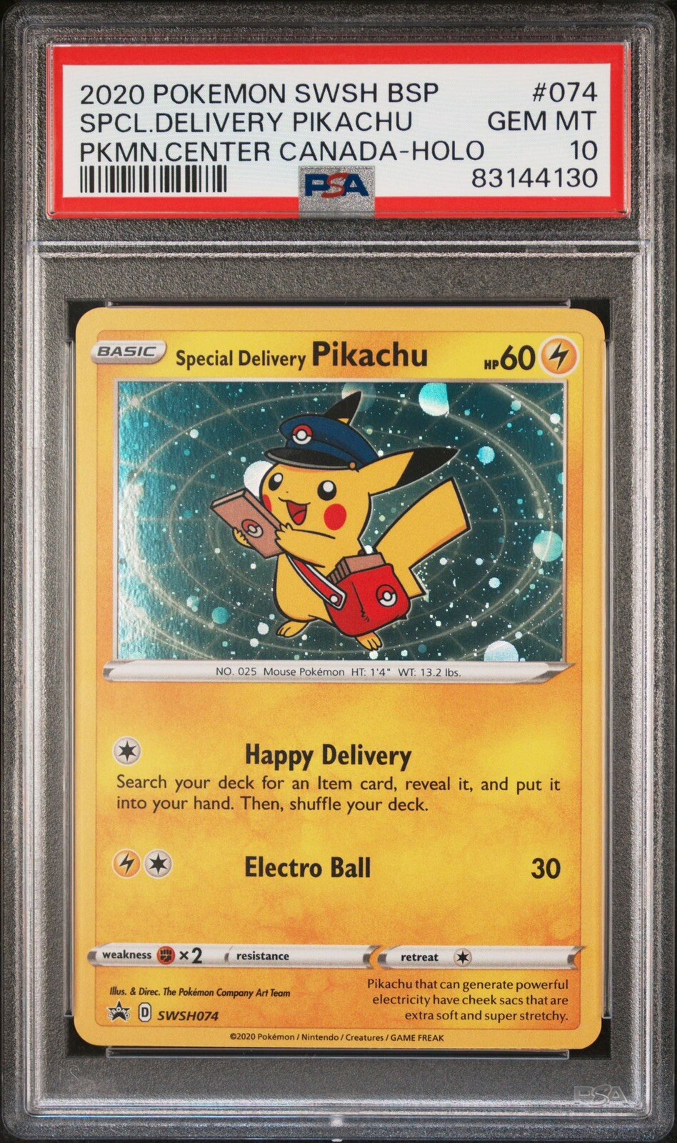 PSA 10 Special Delivery Pikachu SWSH074 Black Star Promo Pokemon eBay