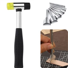 Leather Corner Half-Round Cutter Punch Cutter Hole Punch Craft Kits With Hammer