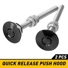 Auto Push Button Release Quick Hood Bonnet Pins Bumper Lock Latch Clip Upgrade