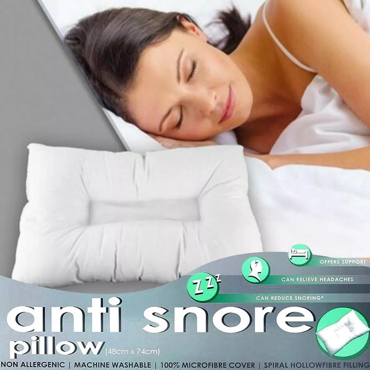 Anti Snore Pillow Anti Allergenic Head Neck Spine Support Orthopedic Pillow