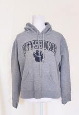 Russell Athletic Univ of Pittsburgh Cropped Hooded Sweatshirt Womens Medium