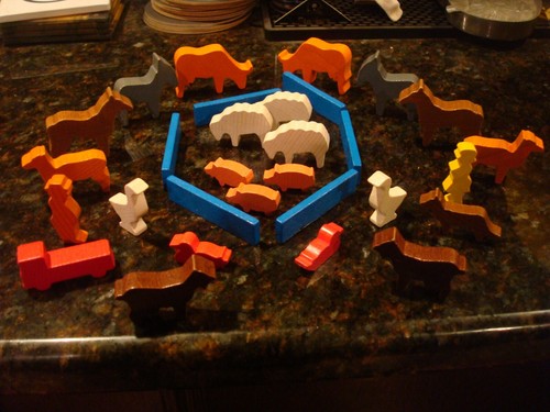 Vintage East German Putz Erzgebirge HUGE FARM ANIMAL Lot FENCE PEOPLE CARS