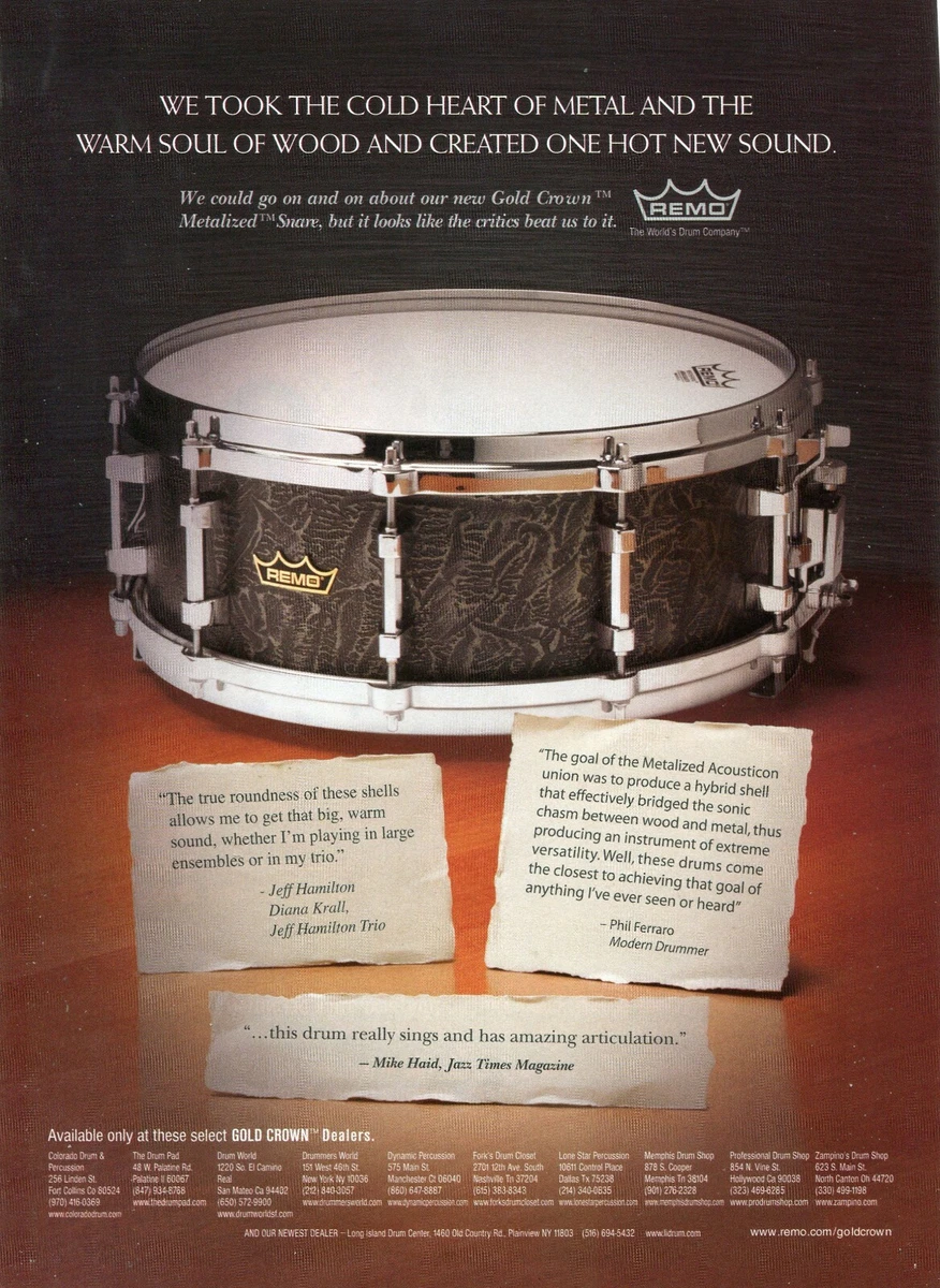 Remo gold crown drum set outlet