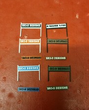 N gauge model railway station sign 7 colours Customisable Name Set of 2