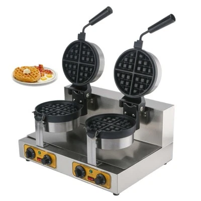 PROTELEX Doppel Waffeleisen Waffelautomat Belgische Waffel Rund 2600W PLX-1260 - Bild 1 von 4