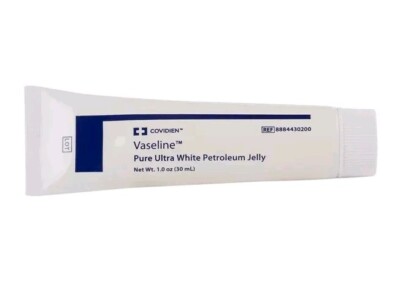 Vaseline Pure Ultra White Petroleum Jelly, 1.0 oz Covidien 2 Tubes