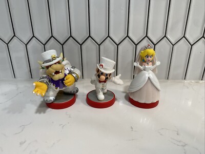 Nintendo Super Mario Odyssey Wedding Amibo 3 Pack (Bowser, Peach, Mario)