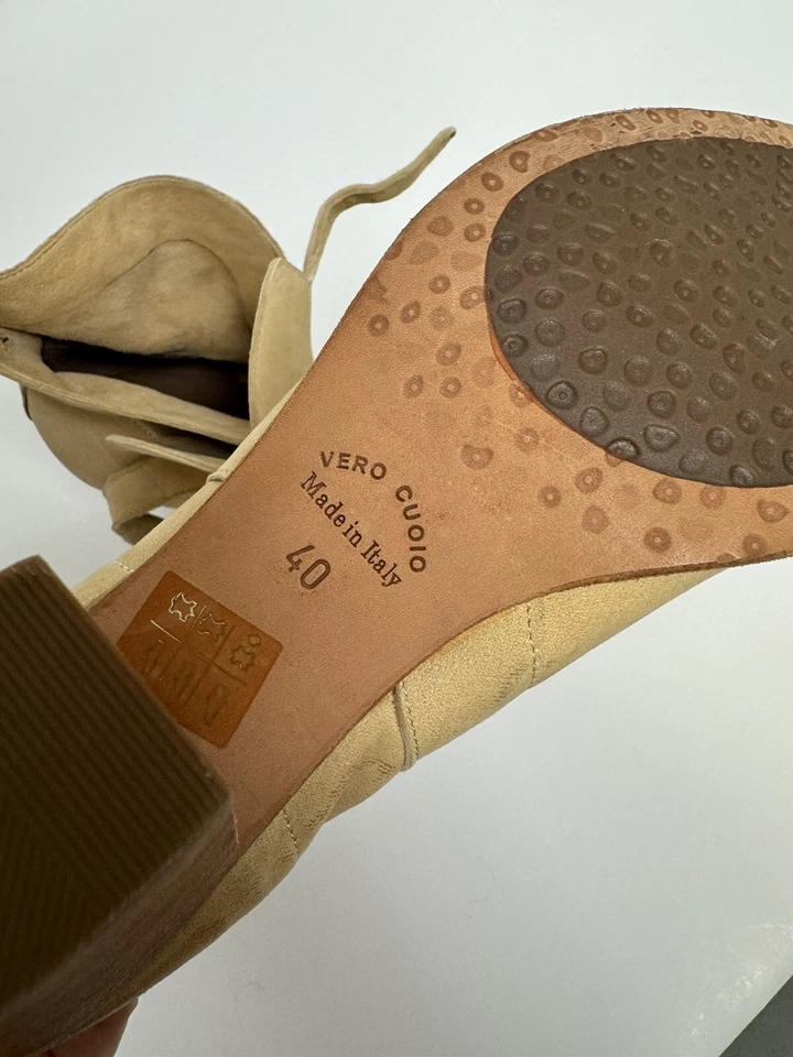 Laura Bellariva Leather Ankle Boots Womens 40 9.5 Buckle Stacked Heel Cowgirl - Image 4 of 4