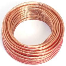 2 Core Speaker Wire Transparent Clear Two Core Cable 1mm 1.5mm 2.5mm All Sizes