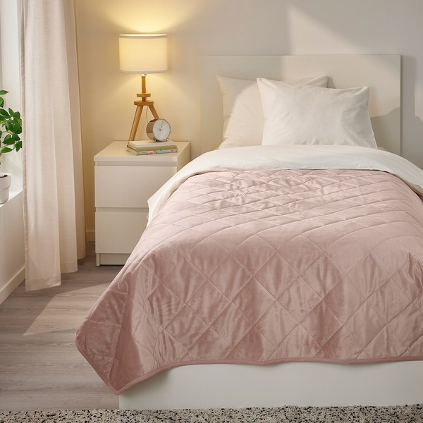 Colcha IKEA MJUKPLISTER, rosa claro, 180x250 cm *Entrega gratuita* Totalmente nueva
