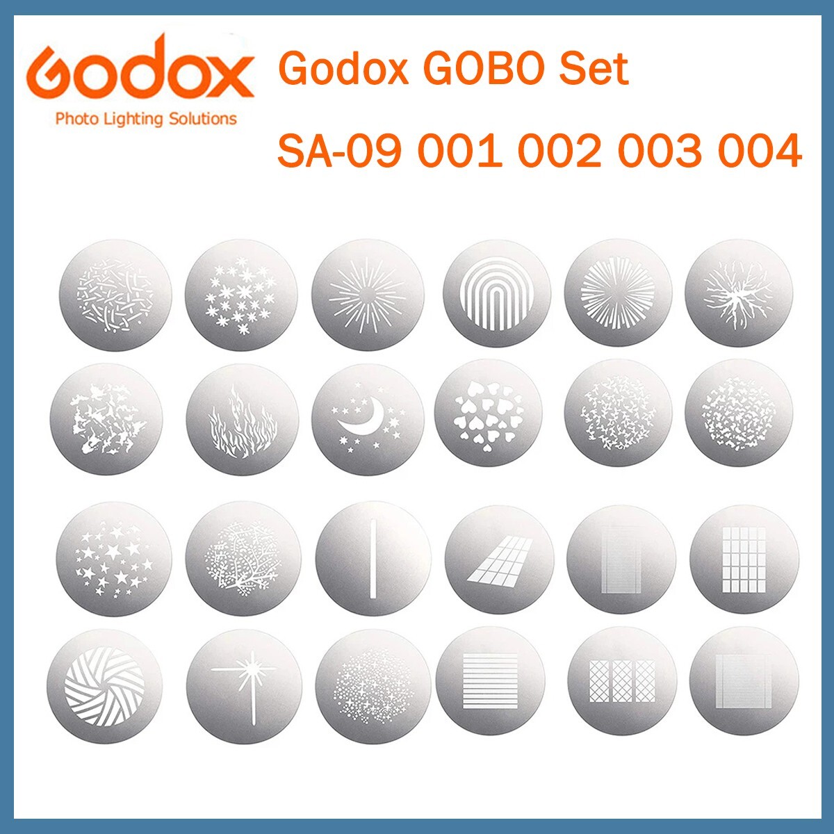 Godox GOBO Set SA-09 for Godox S30 SA-17 SA-P Focusing LED