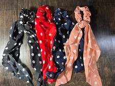Pack of 3 Girl's Knotted Retro Bow Hair Scrunchies Elastic Bohemia Hair Scarf...