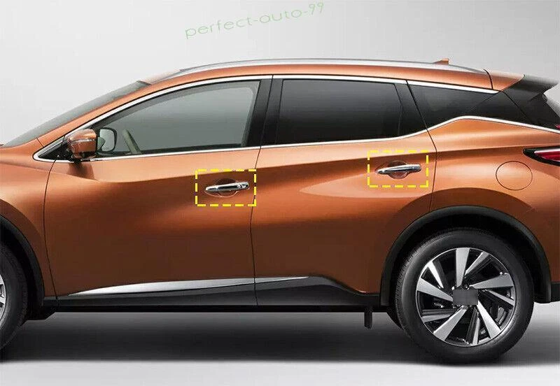 Cubierta exterior de tazón de puerta lateral con patrón de fibra de carbono para Nissan Murano 2015-2024 Foto 2 de 4