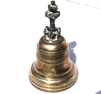 Antike deutsche Bronze Wappenglocke Reichsadleradler Adler 19. Jahrhundert