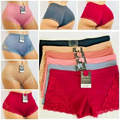 6-12 Silky Boyshort Shorts Shortie Lace Sissy Boykini Panties 6322 Gift Lot S-XL - Image 1 of 4