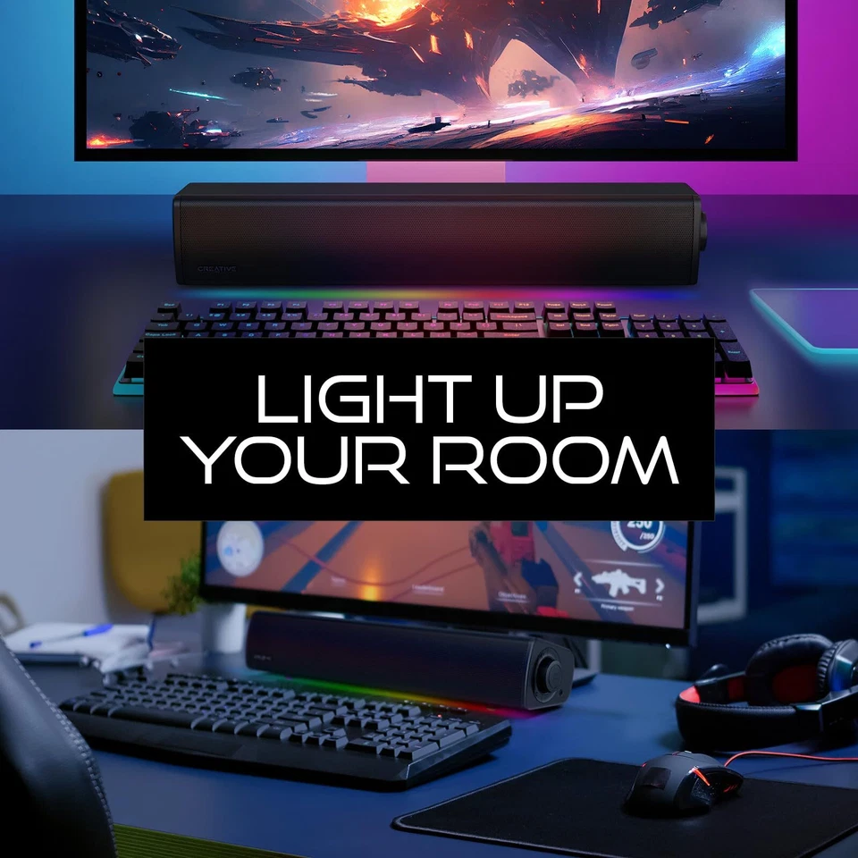 Sound Blaster GS3 Kompakte Gaming-Soundbar mit RGB- und SuperWide-Technologie... - Bild 3 von 4