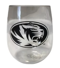 Missouri Tigers Plastic Wine Glass IPG Team Sports New College NCAA 16 oz.