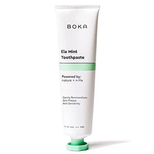 Boka Ela Mint Natural Toothpaste - Nano-Hydroxyapatite for Remineralizing and
