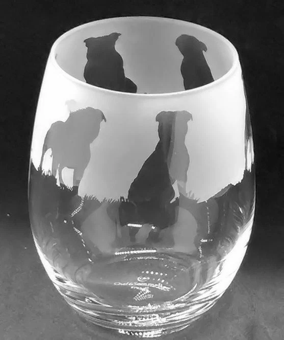 Friso STAFFORDSHIRE BULL TERRIER en caja 36cl cristal sin tallos vino/vaso de agua Foto 2 de 4