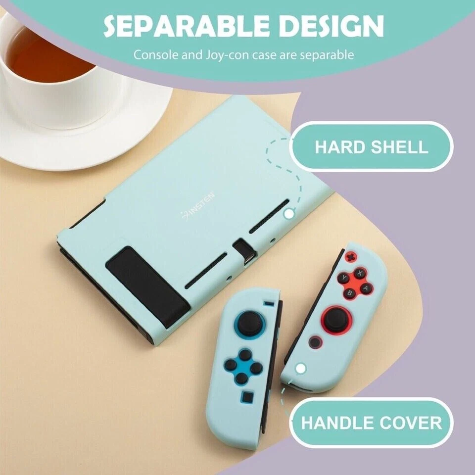 Joycon Protective Case Cover Anti-Scratch, Hyacinth Blue for Nintendo Switch - Image 3 of 4