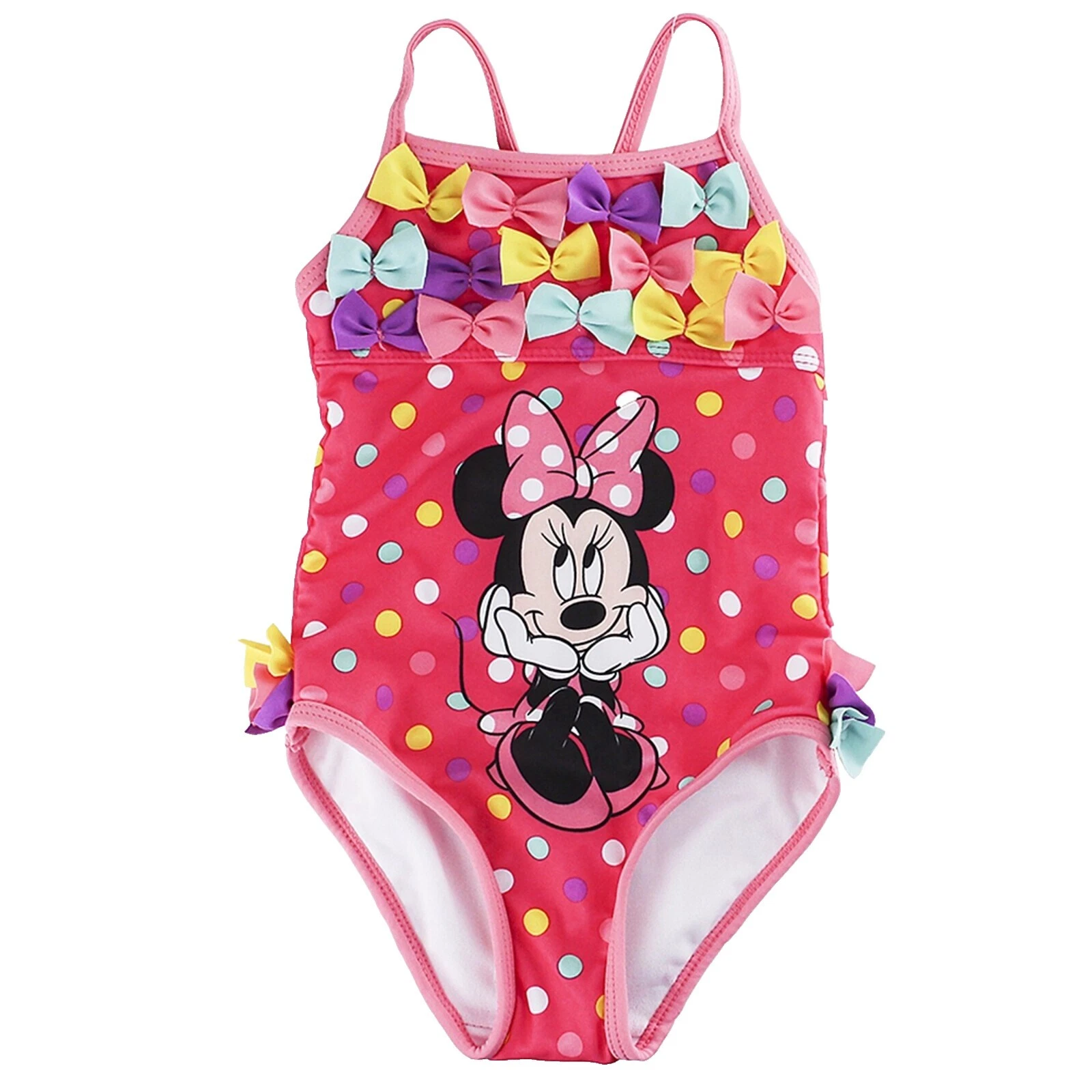 Minnie MOUSE Traje de Baño Multicolor Talla 4 para Chicas
