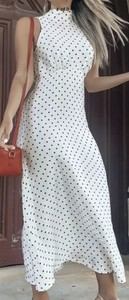 zara white dress black dots
