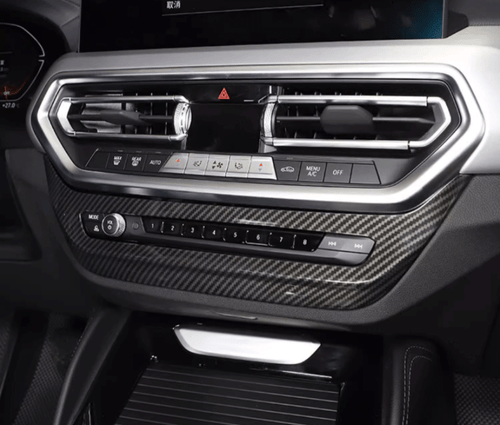 Carbon Fiber Central Console AC Switch Panel For BMW X3 X4 X3M X4M iX3 2022-2024 - Picture 8 of 11