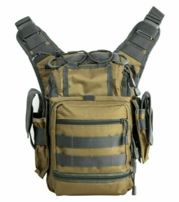 VISM First Responder Rapid Deployment Sling Bag CCW Shooting Gear Hunt FDE/GRY
