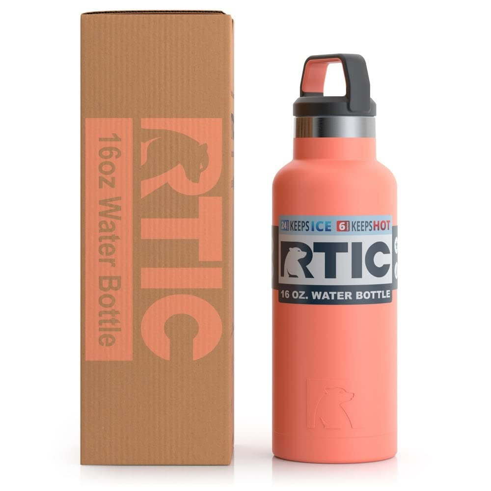 RTIC 16 oz Vacuum Insulated Water Bottle, Double Wall Insula