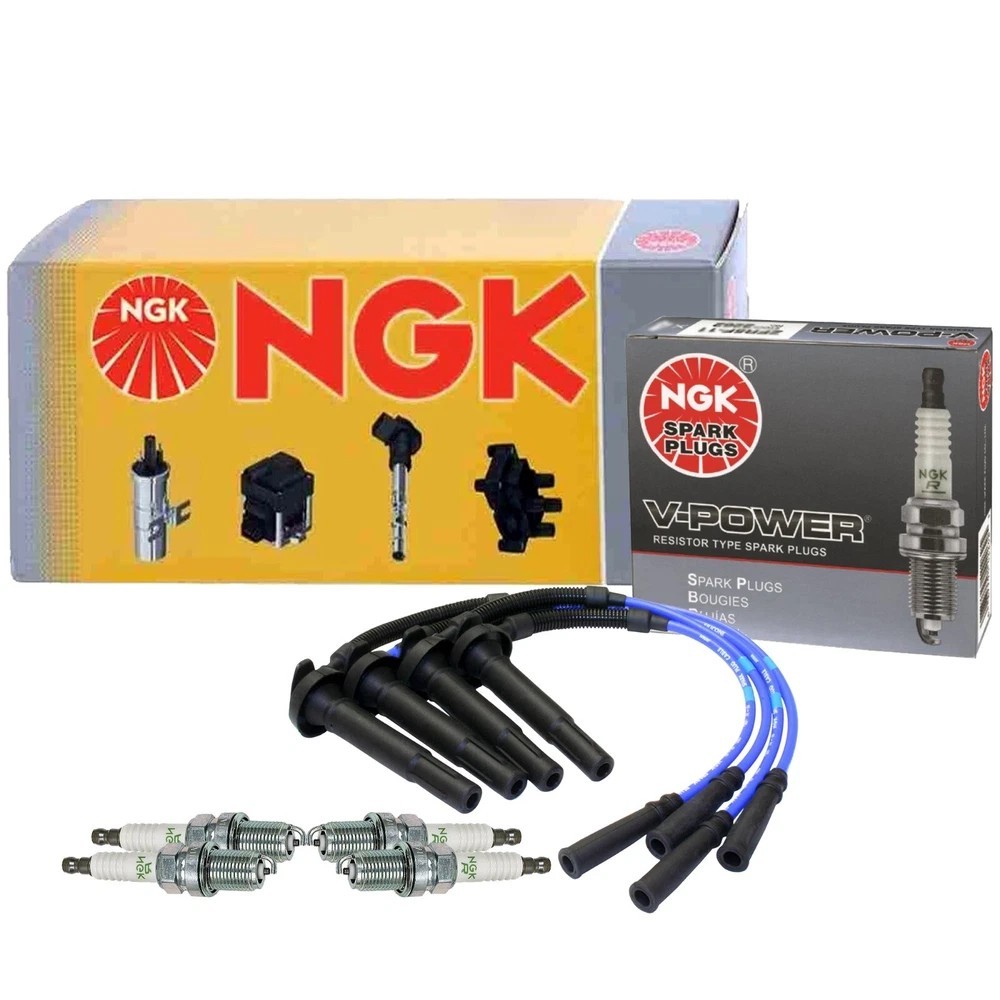 NGK Wire  4 V-Power Spark Plugs Kit For Baja Forester Impreza Legacy Outback H4