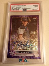 2022 Topps Chrome Riley Adams #143/299 PURPLE AUTOGRAPH #RA-RA Graded PSA 9