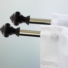 2 Pcs Curtain Rod Accessory End Cap Rods for Living Room Finials