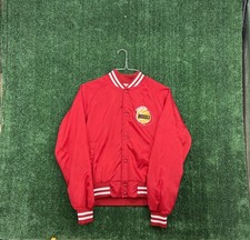 Vintage Chalkline Houston Rockets Nylon Jacket Size Medium Red