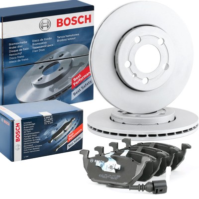 BOSCH Bremsenset Vorne Bremsscheiben Beläge Satz für VW Golf IV Schrägheck (1J1)