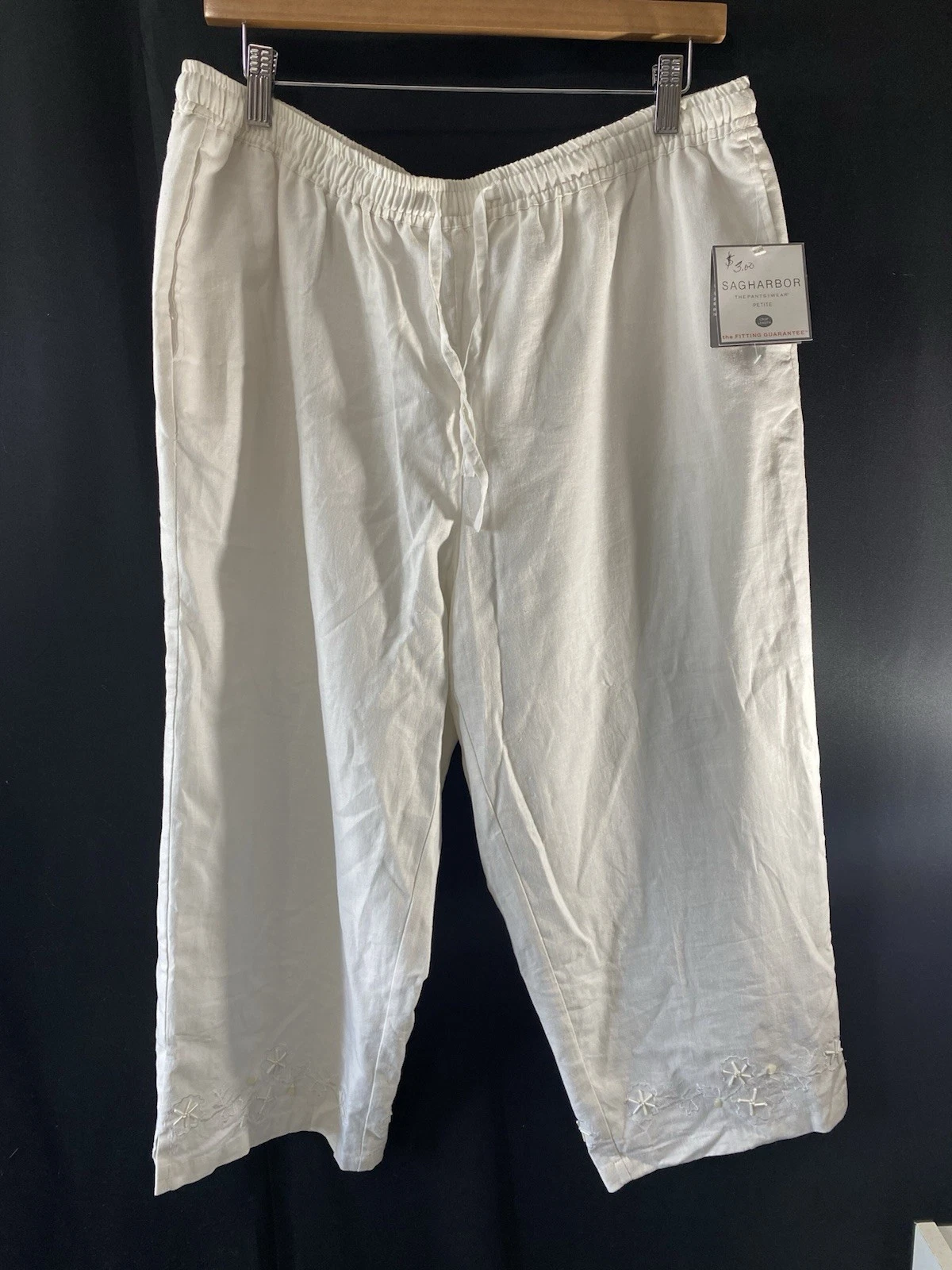 Sag Harbor Womens Linen Capri Pants Size PXL Lightweight Vacation Cruise Wear
Opens in a new window