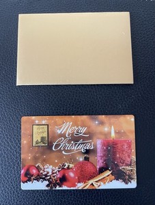 Merry Christmas Card With 1/1000 Gold Bar