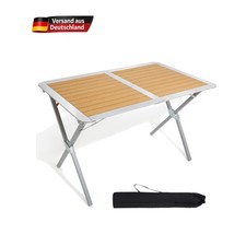 Campingtisch faltbar 110x70cm Klapptisch Aluminium Tragetasche für 4 6 Personen