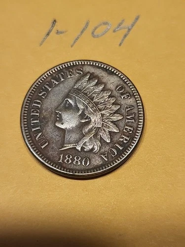 1880  Indian Head Cent VF Lot 1-104