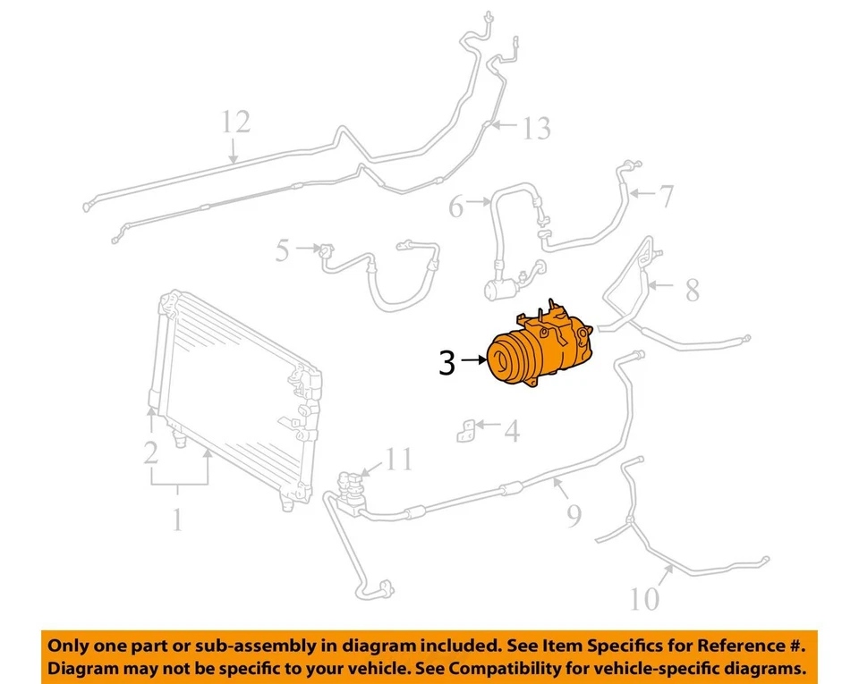 04 05 06 LEXUS LS430 Air Conditioning AC Compressor - Image 3 of 4