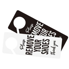 2 Pcs Please Take off Your Shoes and Hang Sign on The Door Decorative