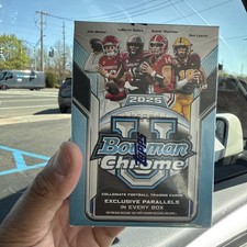 2025 Bowman U Chrome Football 7-Pack Blaster Box Mendoza RC NFL Draft Coming🔥