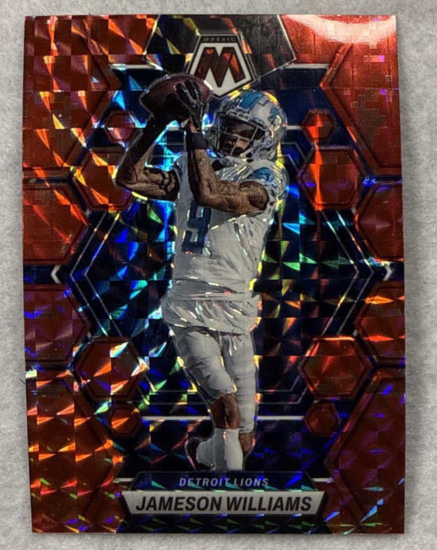 2022 Panini Mosaic Jameson Williams Rookie #278 Red Prizm (RC) 