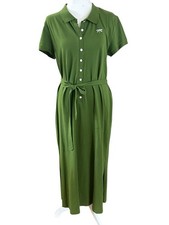 Talbots Belted Maxi Shirt Dress Sz M