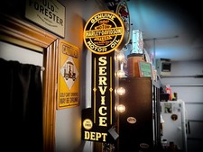 Harley Davidson Servise Led Lightbox Sign 3d Printed Round Wall Mount Man Cave Harley Davidson Servise Led Lightbox Sign 3d Printed Round Wall Mount Man Cave