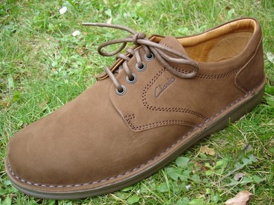 Clarks ACTIVE-AIR EXTREME COMFORT Tan Nubuck Leather Shoe Men UK-8 G EU-42 M